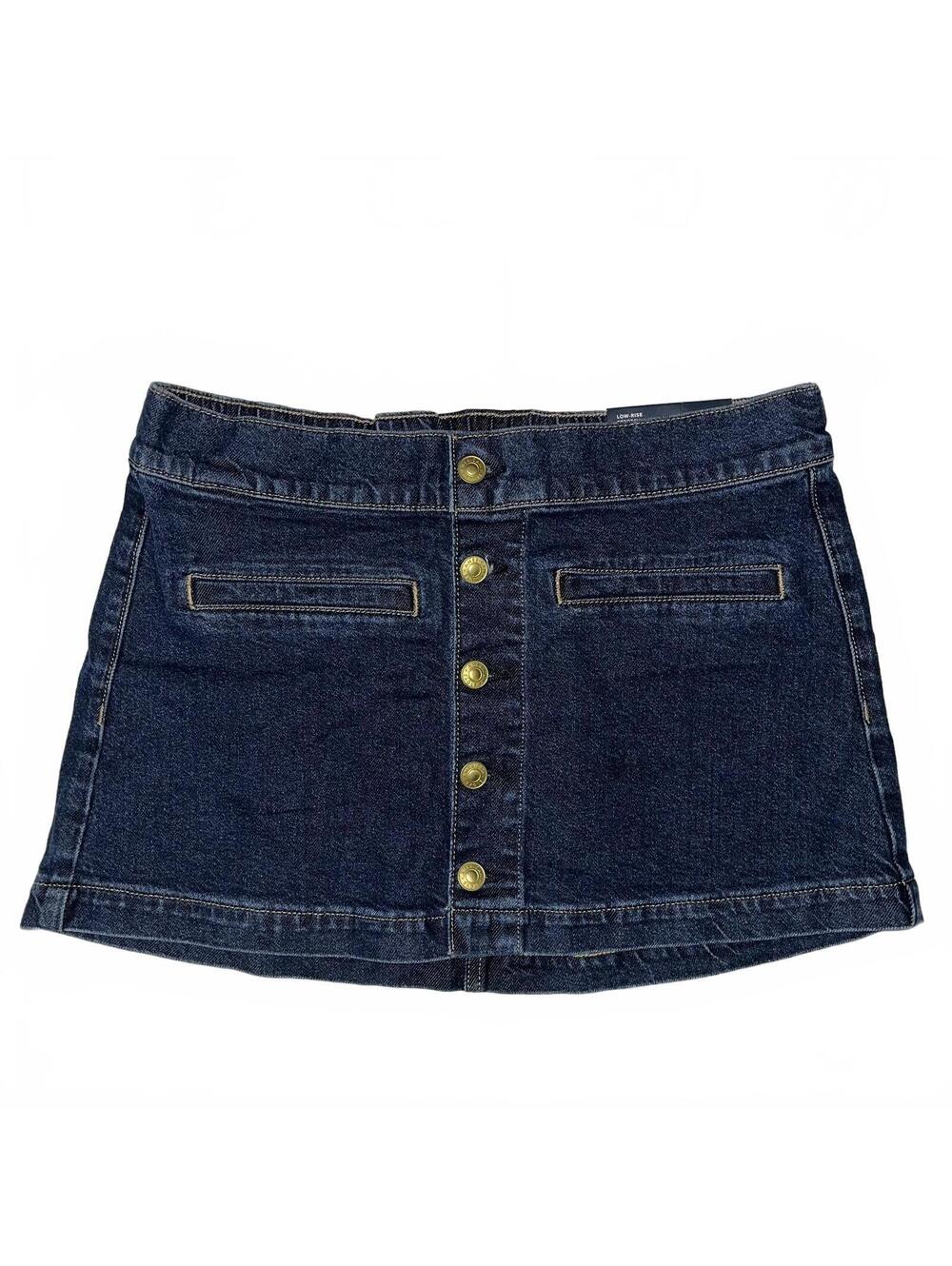 American Eagle Low Rise Stretch Denim Mini Skirt Size 4 27W Dark Wash